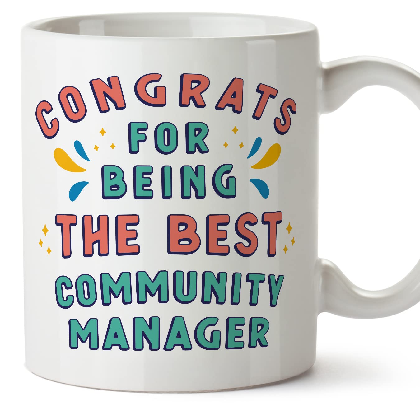 MUGFFINS Community Manager Mug - in English - Congrats for Being The Best - Funny Gift for Colleagues - Ceramic 11oz Mug