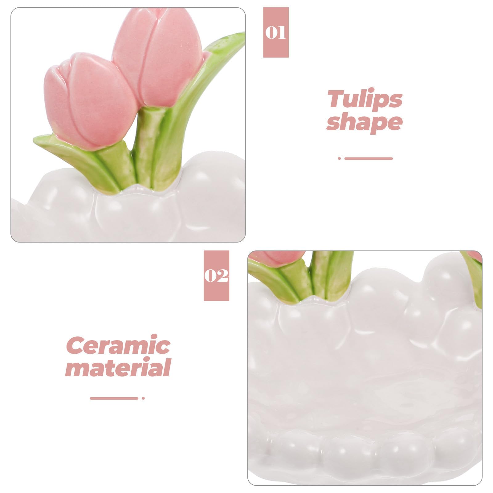Bandeja Decorativa de Cerámica en Color Blanco para Llaves y Anillos