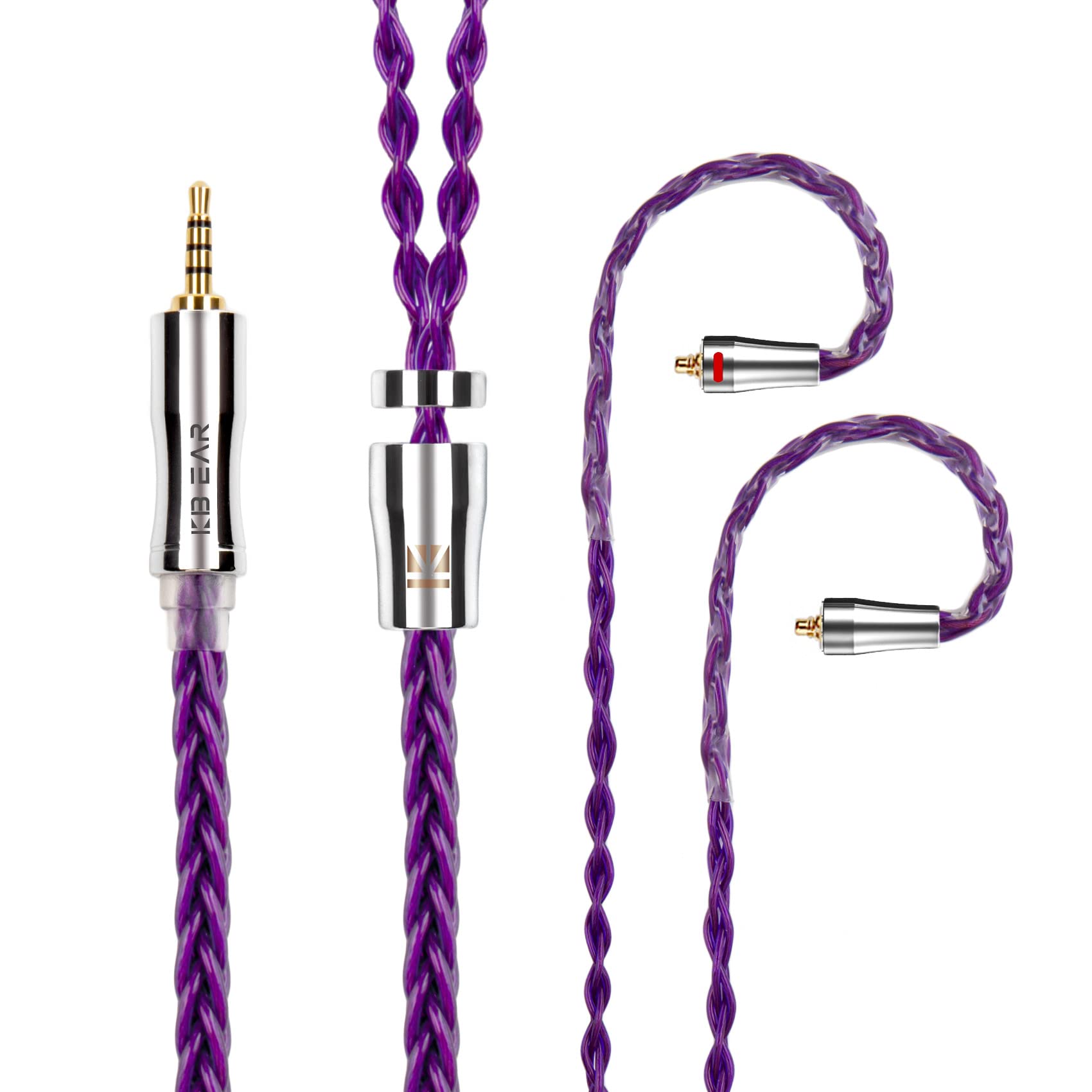 KBEAR Enma MMCX 2.5mm Earphone Cable 8 Core Upgraded Furukawa OFC Wire Core Earbuds IEM Cable for DMG DM6 T3 T2 T2PLUS FD3 FH9 FA9 FH5S SE846 SE535 SE215 SE315 SE425 PRO W60 IE300 IE40PRO Earphones,