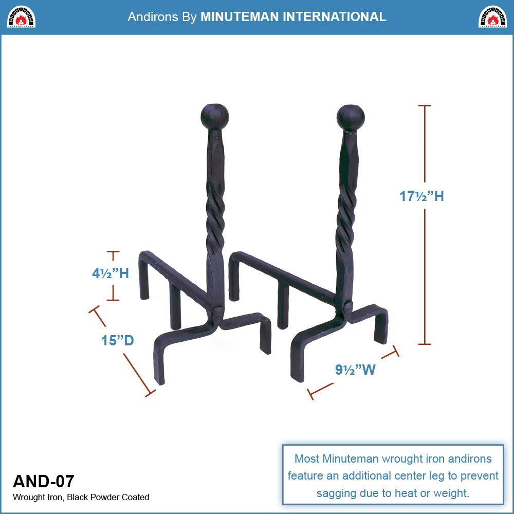 Minuteman International and-07 Ball End andirons