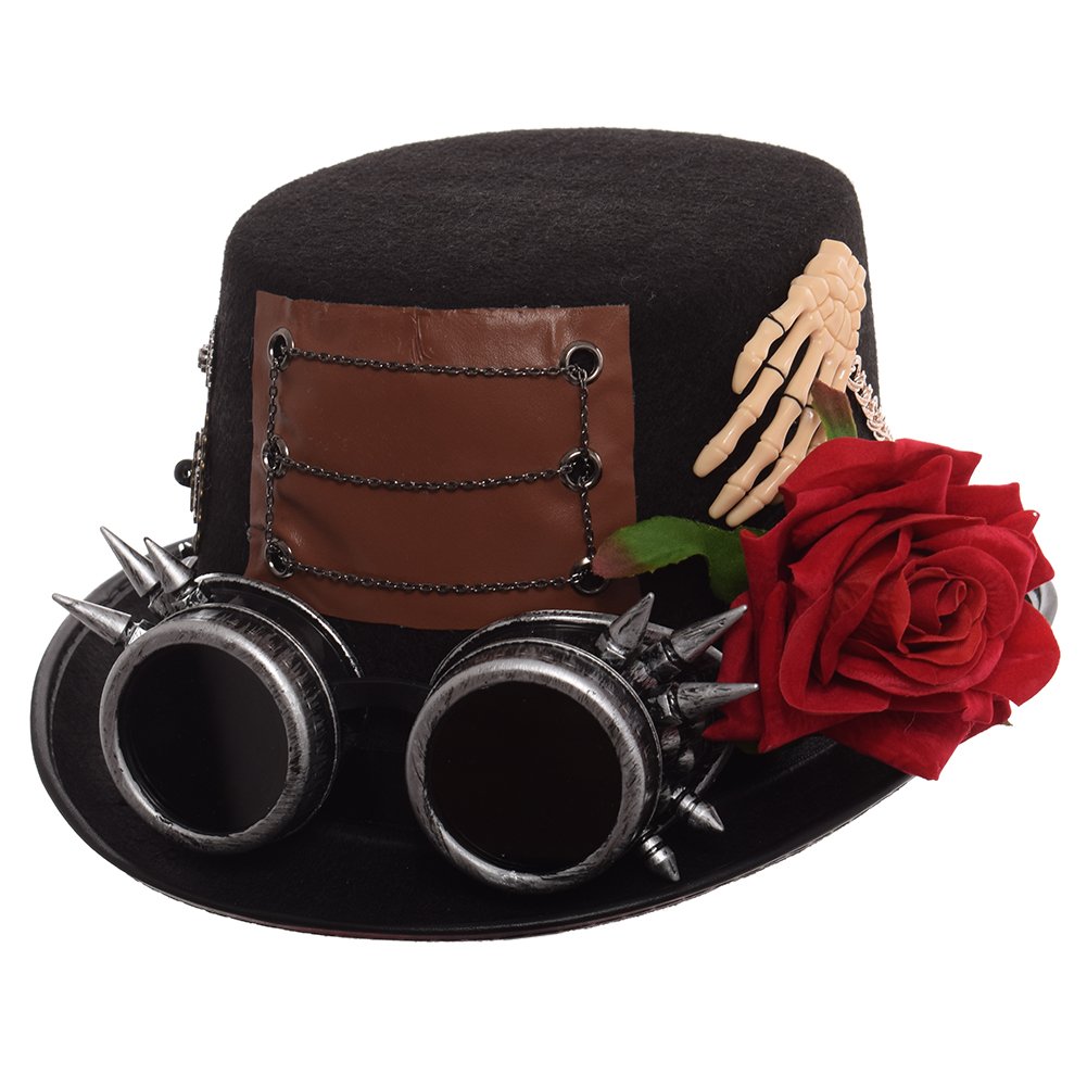 GRACEART Steampunk Top Hats with Goggles โ image 1