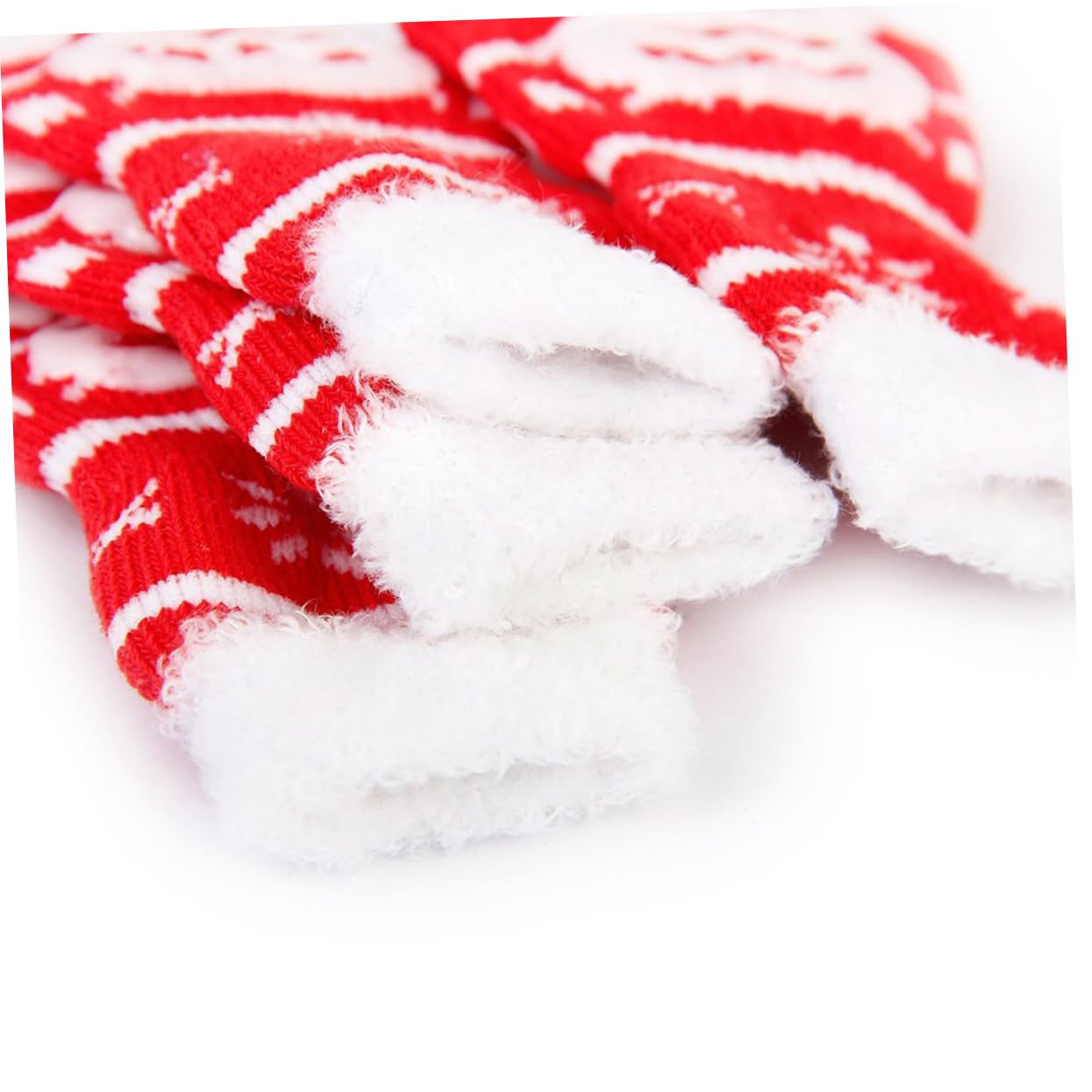 HANABASS 4pcs Christmas Style Pet Cotton Socks for Cat Dog Non-Slip Size s Cat Lover