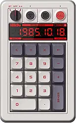 8Bitdo Teclado Numérico Mecânico Retrô Com 18 Teclas, Compatível De Pc E Modo Calculadora Padrão, Hot-Swappable, Botão Atalho, Bluetooth/2.4G/Com Fio Para Windows Android - Edição N