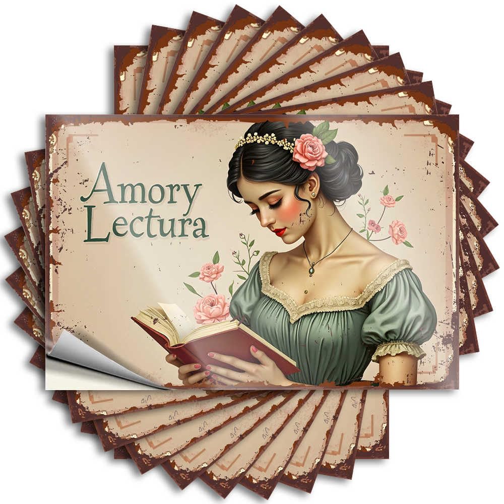 Decorations for Patio, Lettering Sticker Funny Bottle Quote Stickers, Inspirational No Residue Decals for Luggage | Western Party Favor Custom Amory Lectura: A Whimsical Journey(8X12CM)