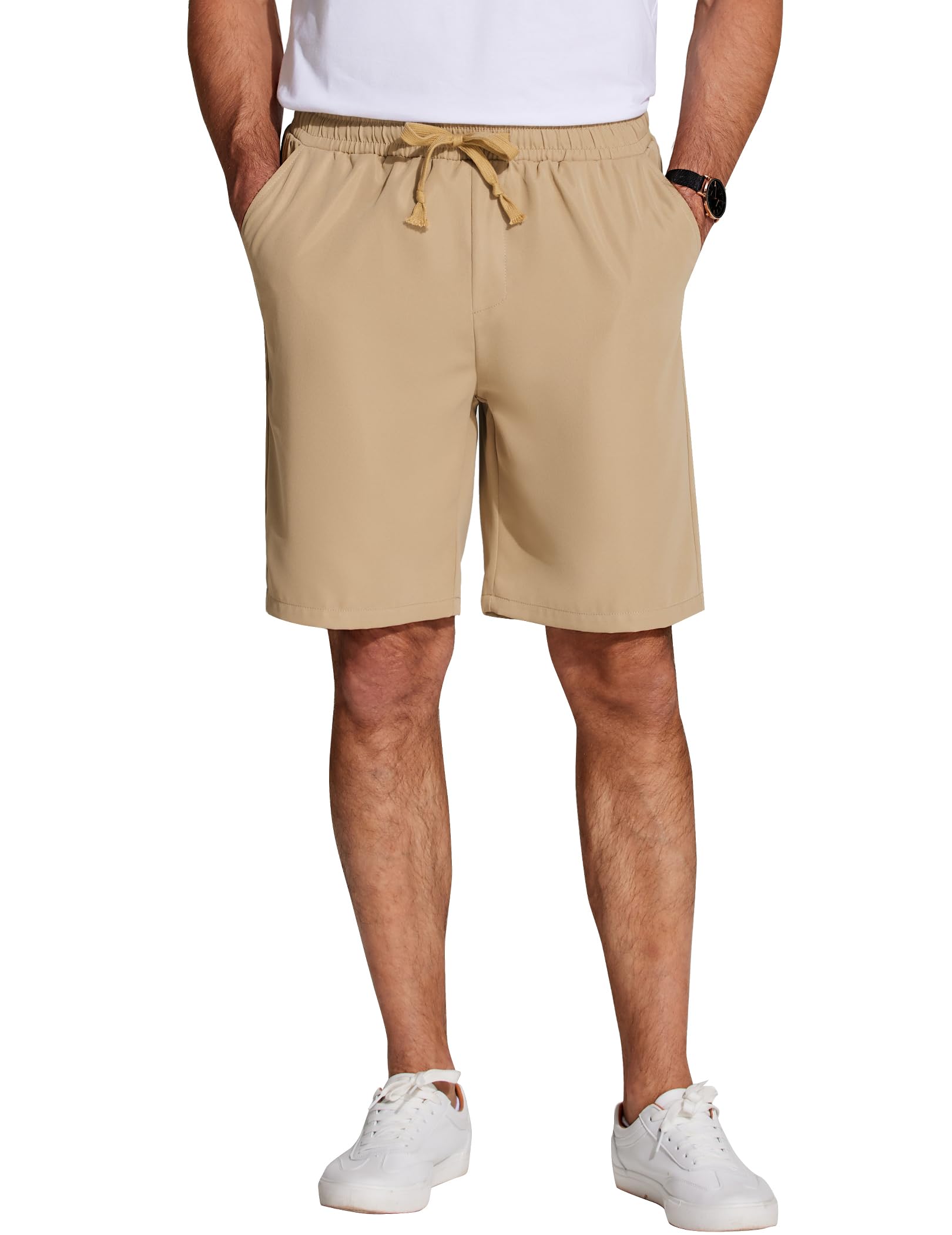 COOFANDY Pantaloncini da Uomo Shorts Estivi Casual dal Taglio Classico con vestibilità Regolare e Coulisse