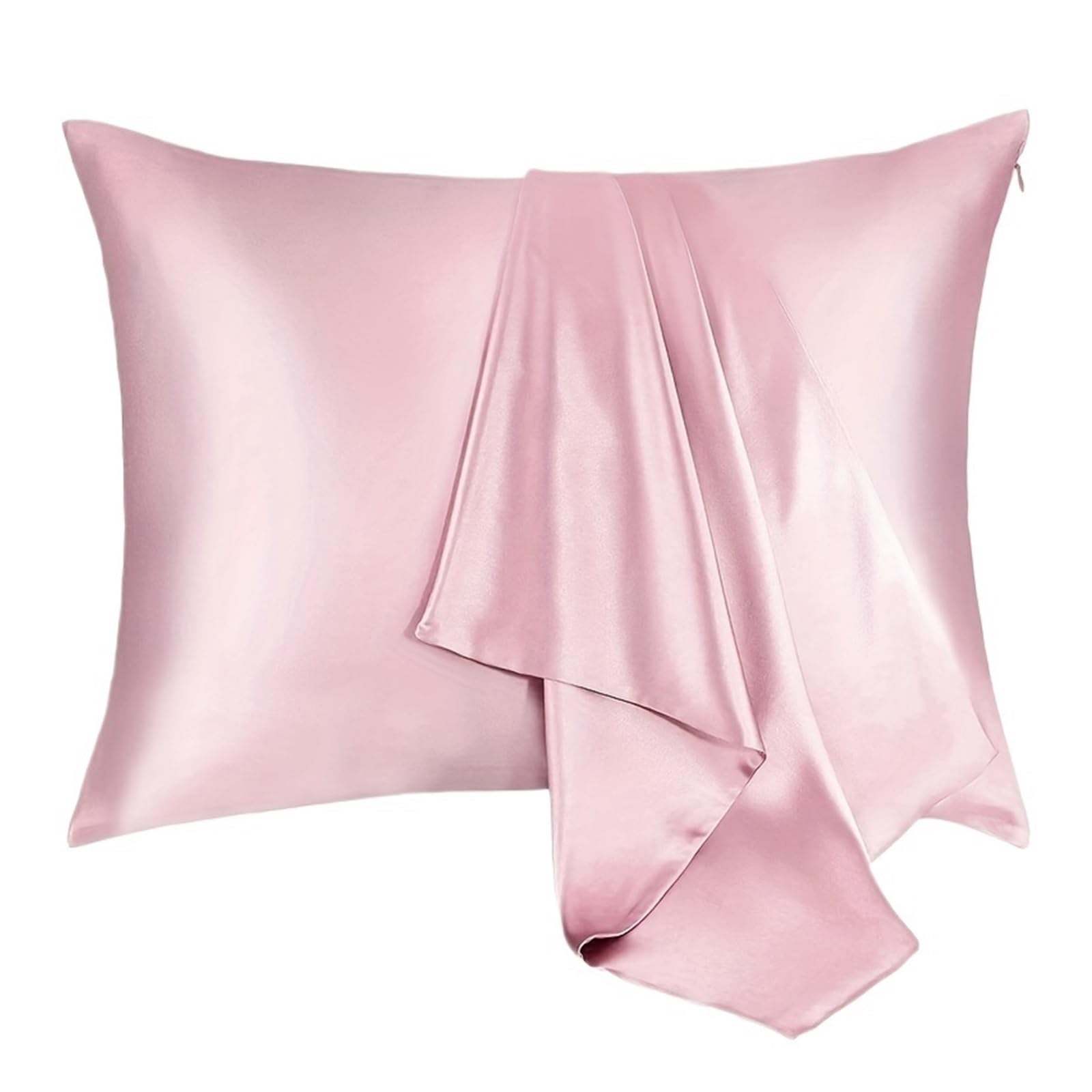 Silk Pillowcase Silky Satin Pillowcase Count For Hair And Skin Breathable Both Sides Satins(Pink)