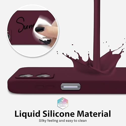 Miniatura 4 de oakxco Funda para teléfono Motorola Moto G 5G 2023 de silicona líquida, bonita funda delgada y delgada de goma suave de poliuretano termoplástico