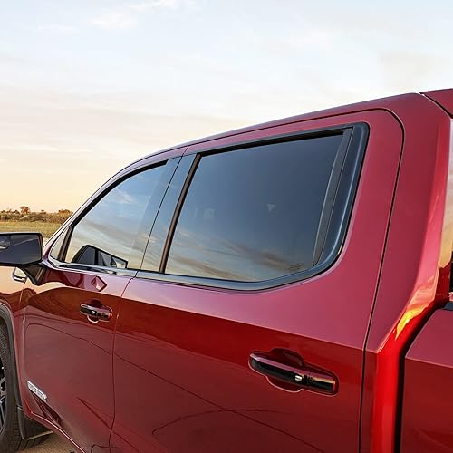 Miniatura 8 de SlickMod Revestimiento de vinilo opaco cromado para GMC Sierra 1500 2019-2023 (negro brillante, 2. borde de guardabarros)