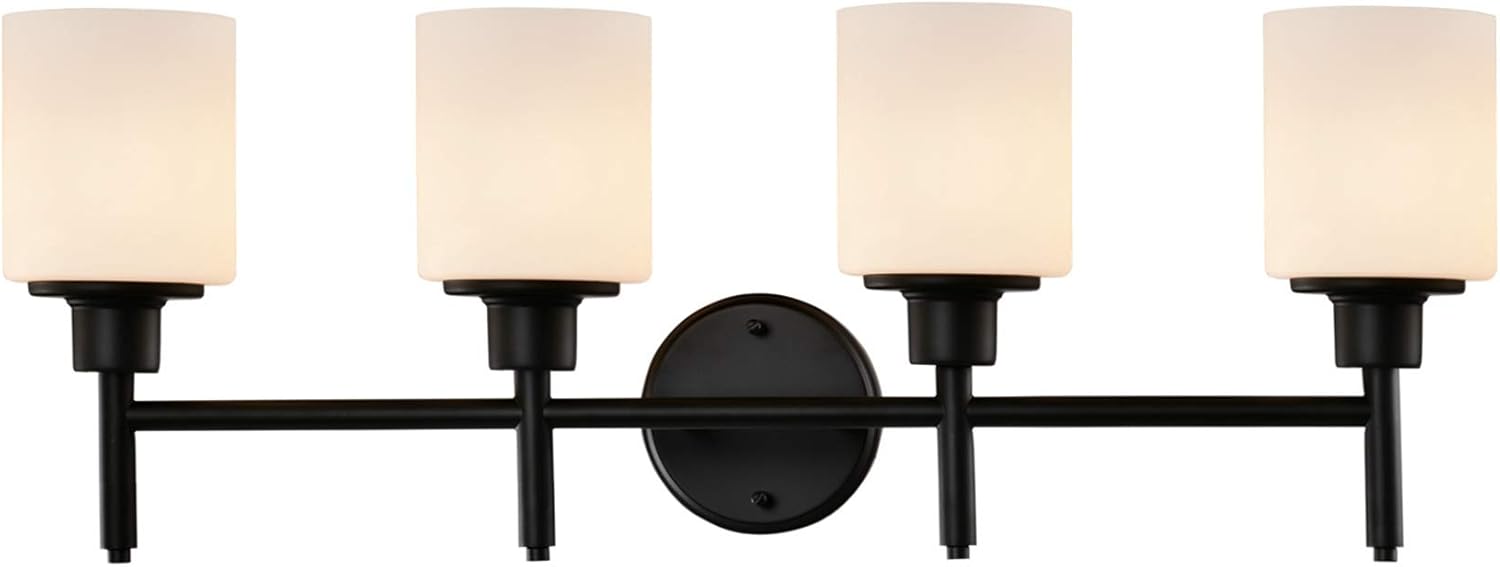 Blасk Frіdау - 80% оƒƒ Design House 588236 Aubrey Transitional 4-Light Indoor Bathroom Vanity Light Dimmable Frosted Glass for Over The Mirror, Matte Black Blасk Frіdау - 80% оƒƒ Design House 588236 Aubrey Transitional 4-Light Indoor Bathroom Vanity Light Dimmable Frosted Glass for Over The Mirror, Matte Black
