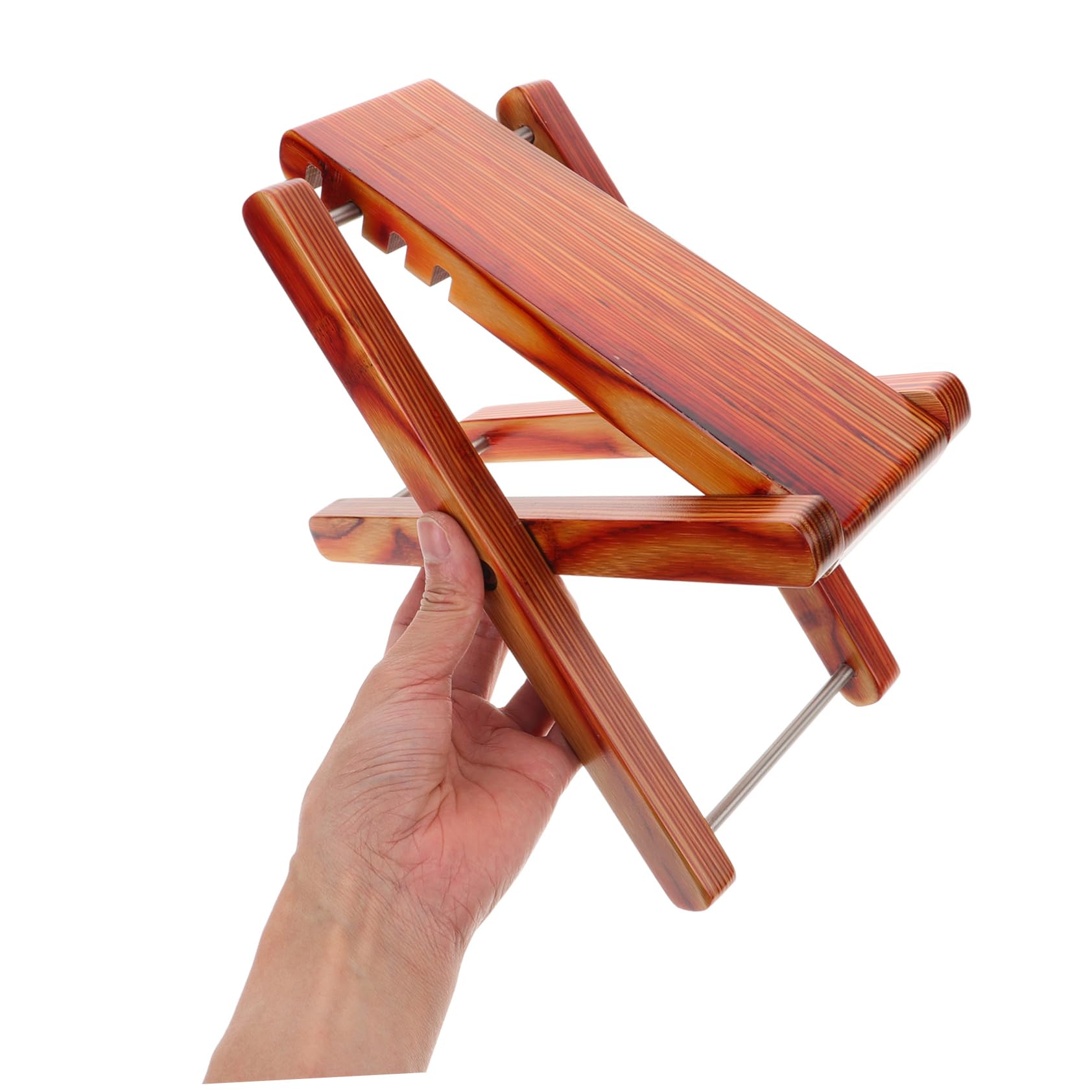 ifundom Poggiapiedi per Chitarra in Bambù e Ferro, Regolabile in 4 Altezze, Pieghevole e Stabile, per Chitarristi Classici in Viaggio