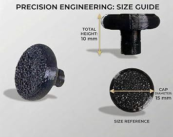 4-Pack Black Larger Thumbsticks for Ayn Odin 2, Portal, Retroid Pocket G2/6/5/4/4 Pro – 2 Pairs Taller Joystick Caps for Enhanced Precision & Comfort Compatible with Ayn & Retroid Handheld Consoles