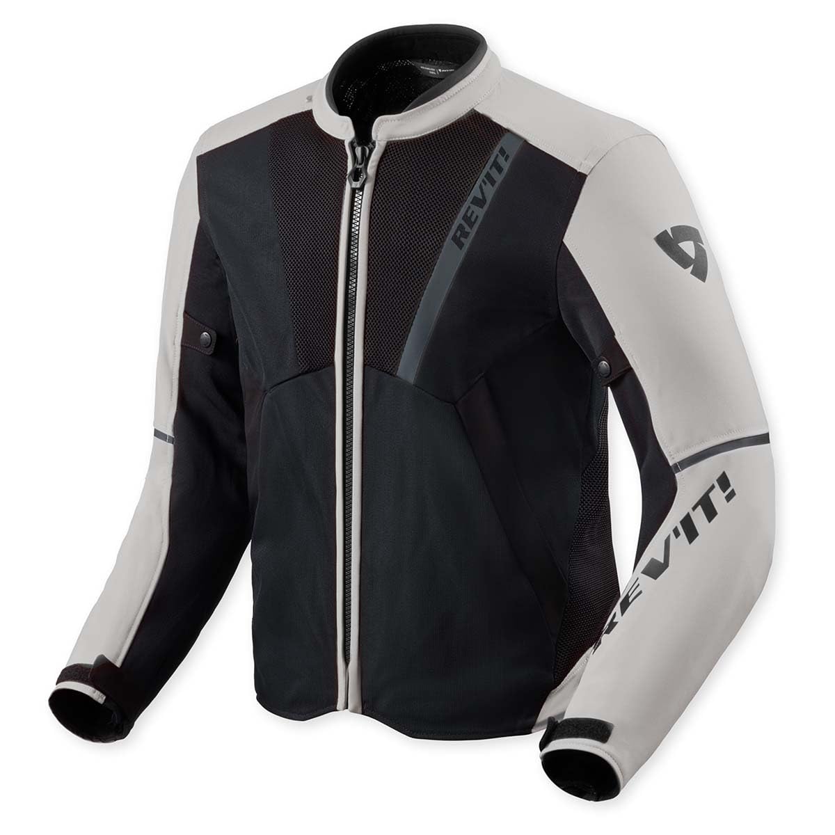Revit GT-R 4 Air Giacca tessile da motocicletta, argento/nero, XL
