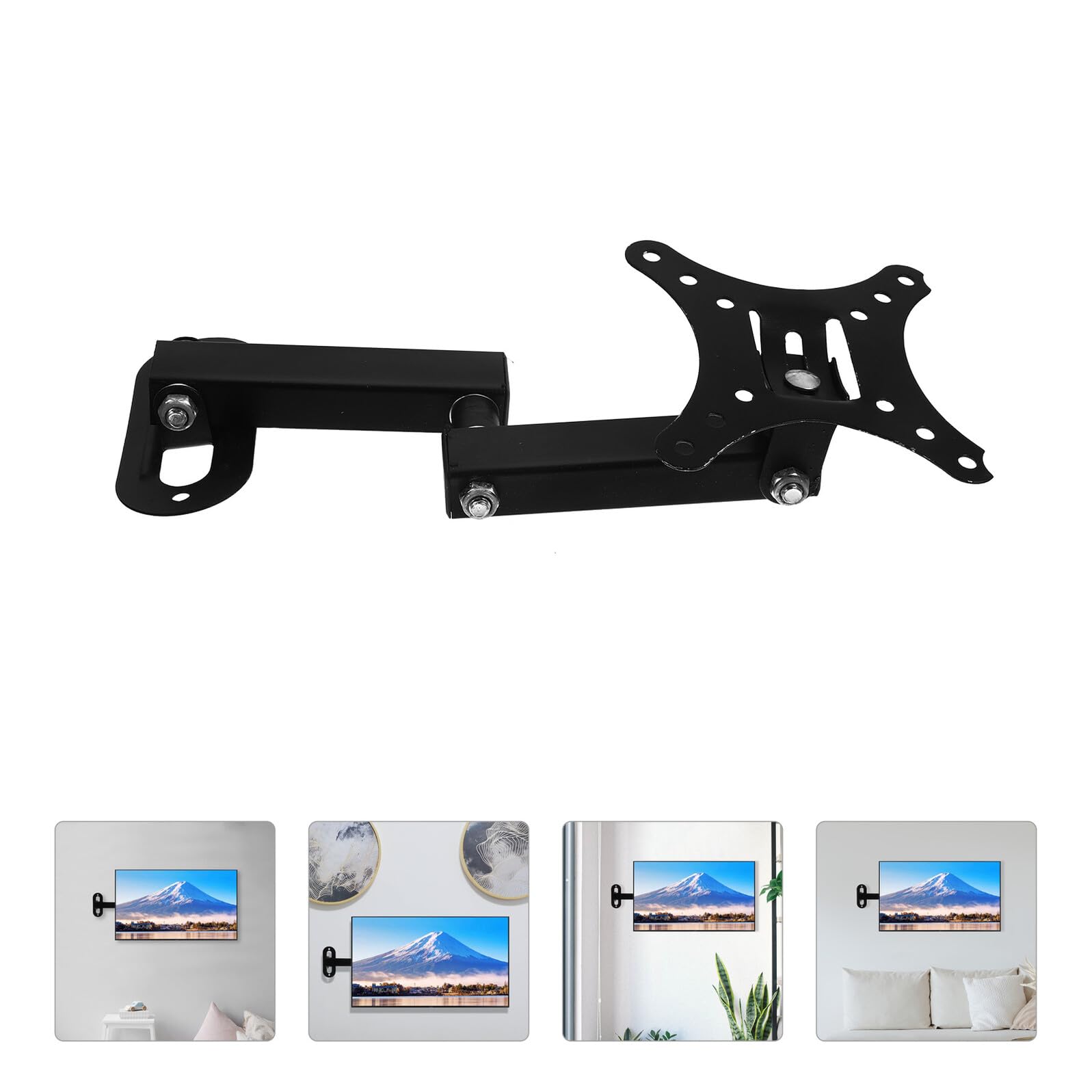Supporto da Parete per Tv Schermo Piatto Supporto Fisso per Monitor per Computer Inclinazione Regolabile Resistente in Compatibile Schermi