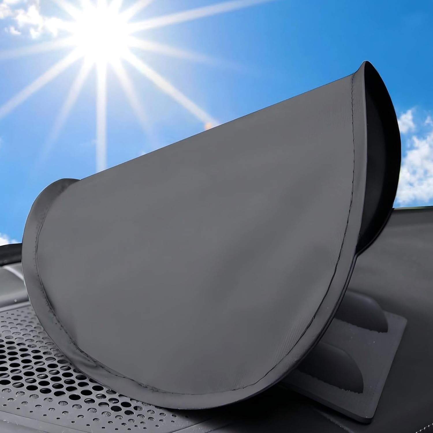 Shakas Car Phone Sun Shade, Sun Protection and High Temperature Protection Cell Phone Insulation Sun Cover, Foldable Storage Center Console Navigation Anti-glare Cover, for Cars、SUV、MPV、RV、Trucks