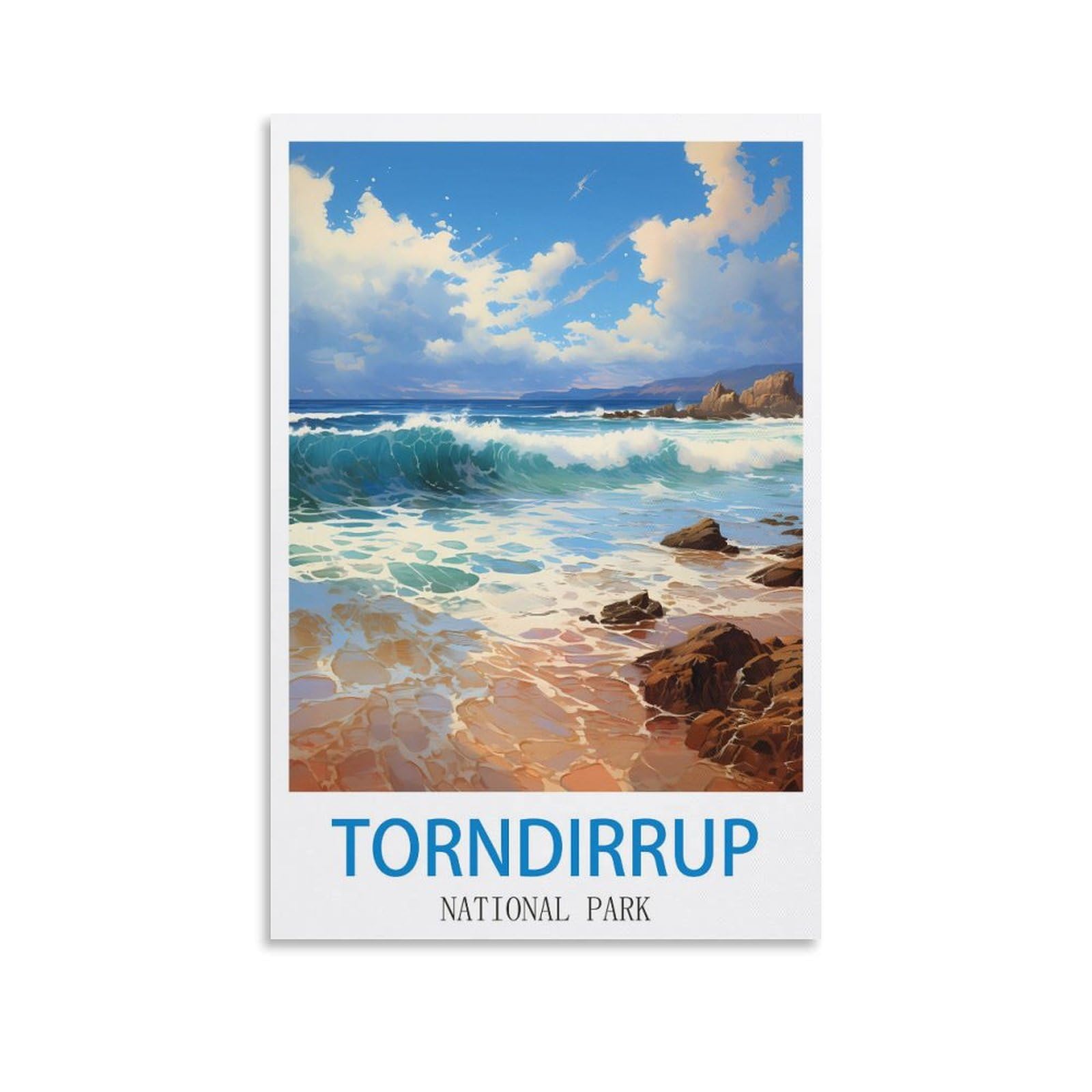 EZMLFA 5D Diamond Art Kits for Beginner,Torndirrup National Parks Crystal Rhinestone Embroidery Craft Kits for Home Wall Decor Gifts, 50x60cm