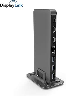 USB C Docking Station 4K, Dual Monitor Dock Compatible with Thunderbolt 3 and USB Type-C MacBook/MacBook Pro, Windows laptop, Equipped with HDMI, Mini DisplayPort, LAN, 5 USB 3.0 Ports, SD Slot, Audio - coolthings.us