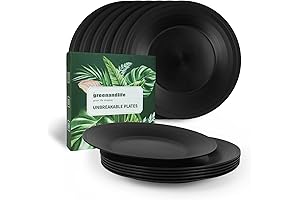 Enhance Your Dining with Graceful Greenandlife Black Dinner Plates