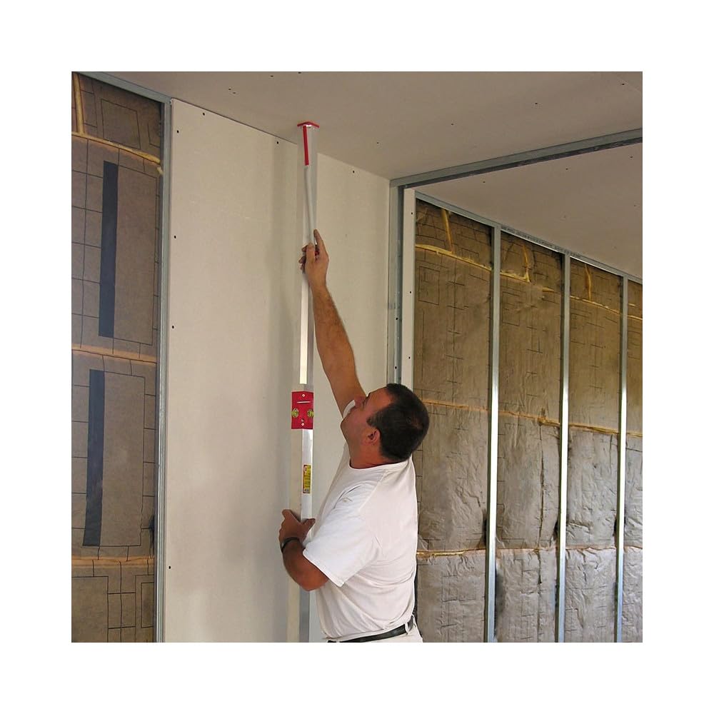 Règle de Report de tracé télescopique 1,75 à 3,10 m – Profil Aluminium – Implantation cloisons – Niveau Vertical intégré – 3,55 kg – traçage Sol Plafond Professionnel - Mob