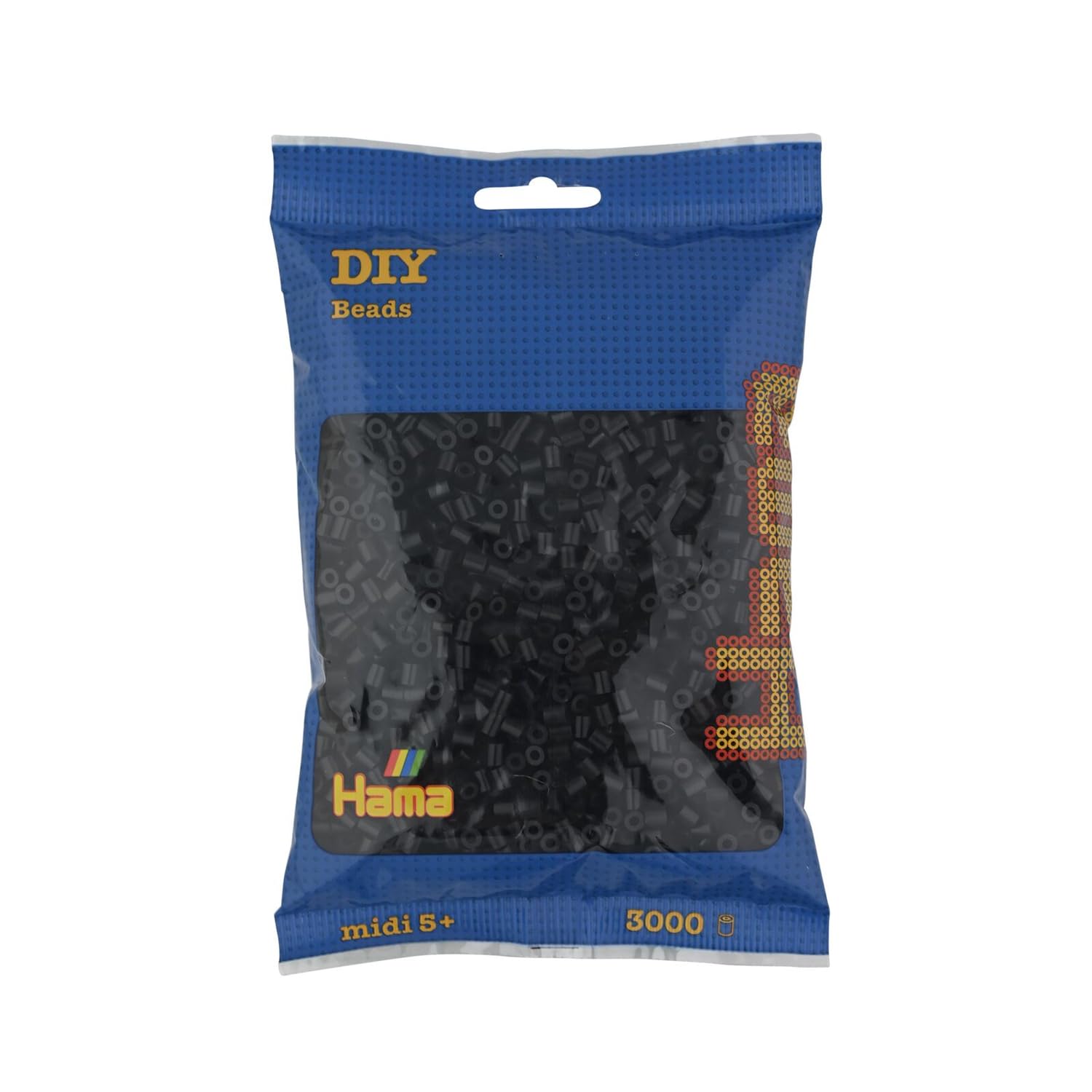 HAMA sachet de perles à repasser 3000 perles midi noir