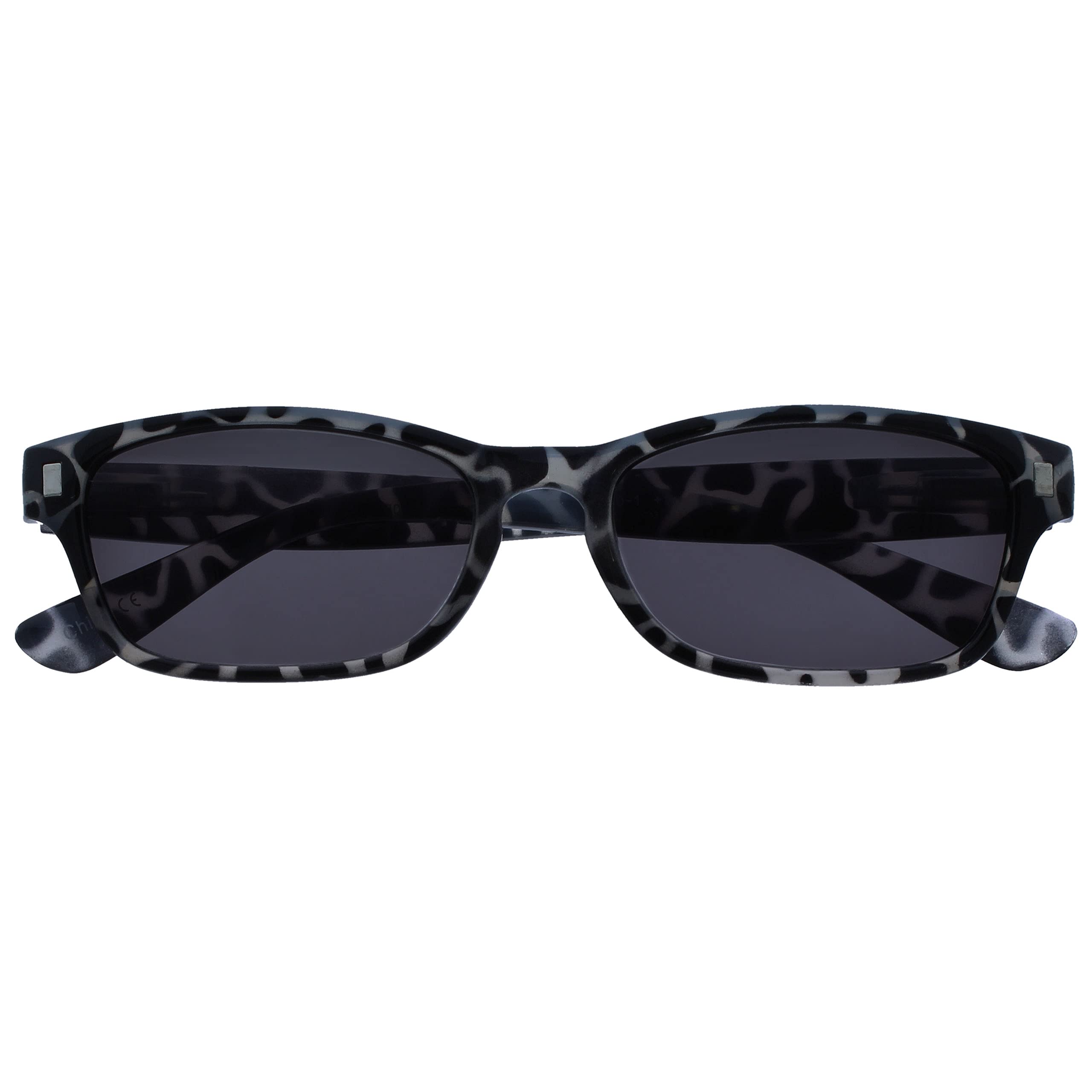 OPULIZE NIX Reading Sunglasses for Women Men - Vintage Rectangular Designer Frame - Tinted UV400 Protection Lens - Comfort Spring Hinges - Black Tortoiseshell +1.50