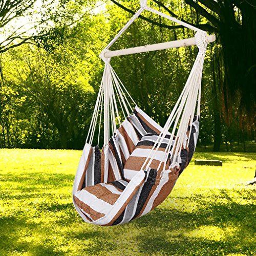 Holifine, sedia appesa con 2 cuscini e asta in