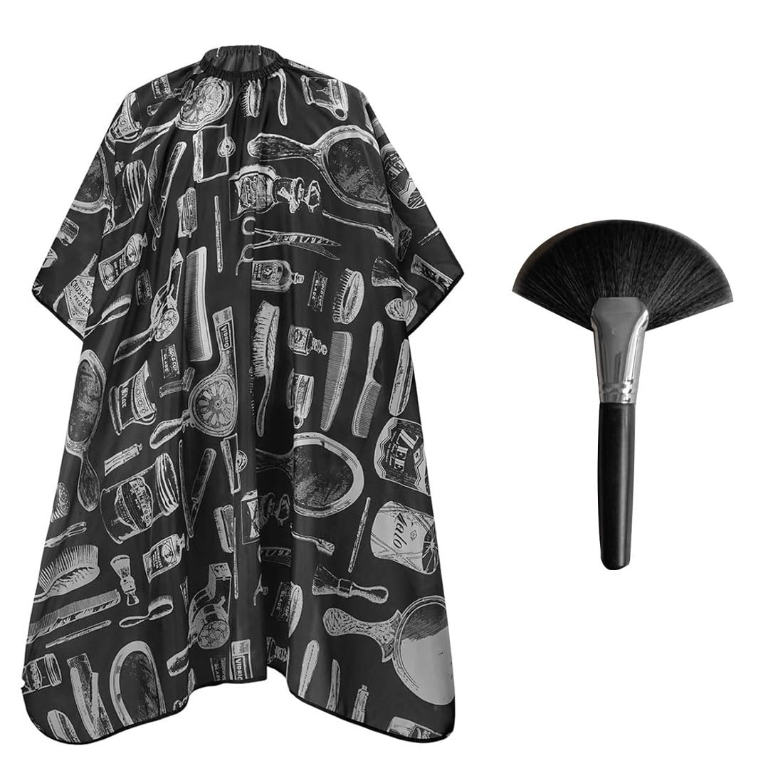 LEEQ Capas de Barbero para Peluqueria - Cepillo Barba, Cepillo Barbero EI Cuello Mantón de Peluquería Impermeable Peluquería DoméStica y de Salón Capa Peluqueria Hombre Mujer