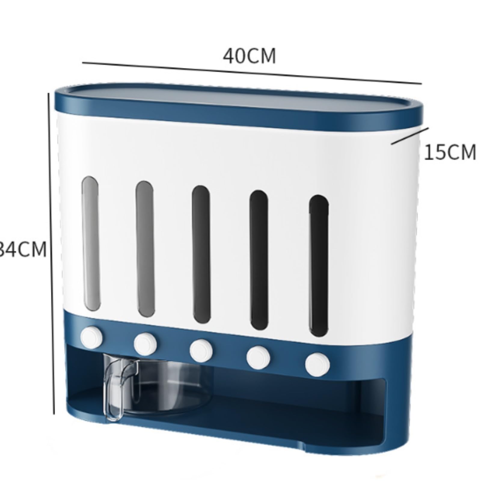 FTR Enterprises BCAM-S Small Anti-Skid Rubber Feet Trash Can, Clear Acrylic