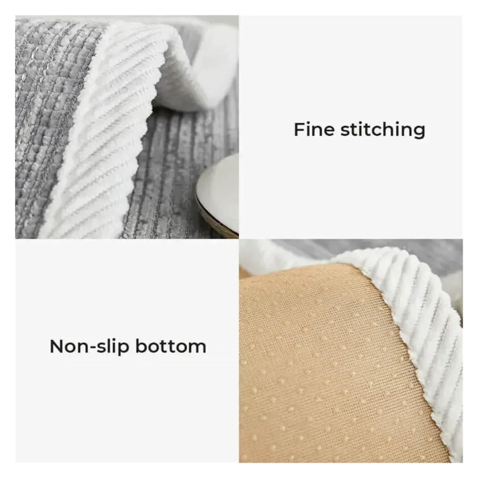 WNBFTTK Funda Sofa Funda de sofá Chenilla a Rayas Simple, antiarañazos, Conjunto Universal con Todo Incluido, Funda Minimalista, Toalla Tela, cojín Lavable