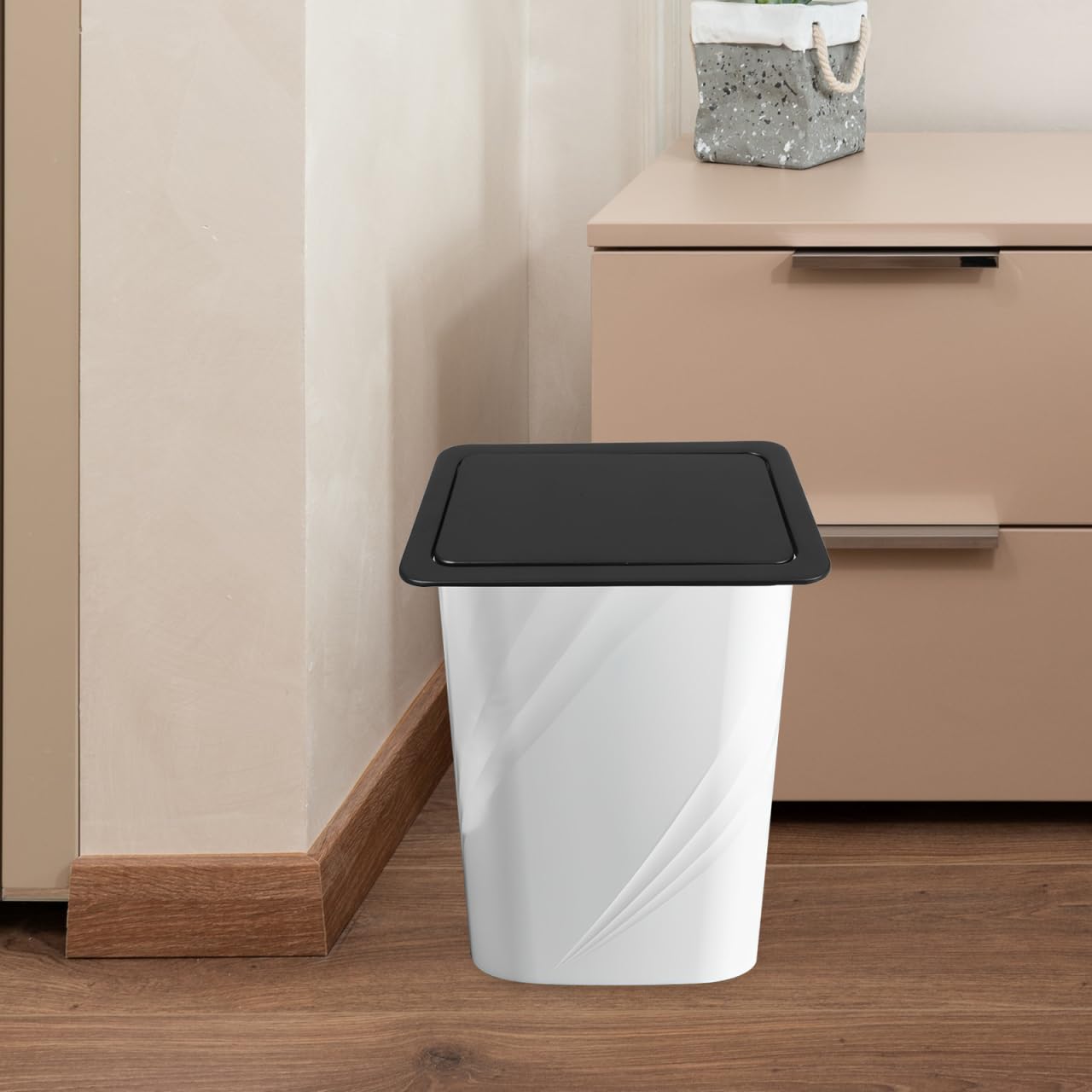 Luxshiny Tapa De Basura Empotrada De Acero Inoxidable Con Diseño Para Cubo De Basura De Cocina Y Baño Fácil Instalación Y Acabado Moderno