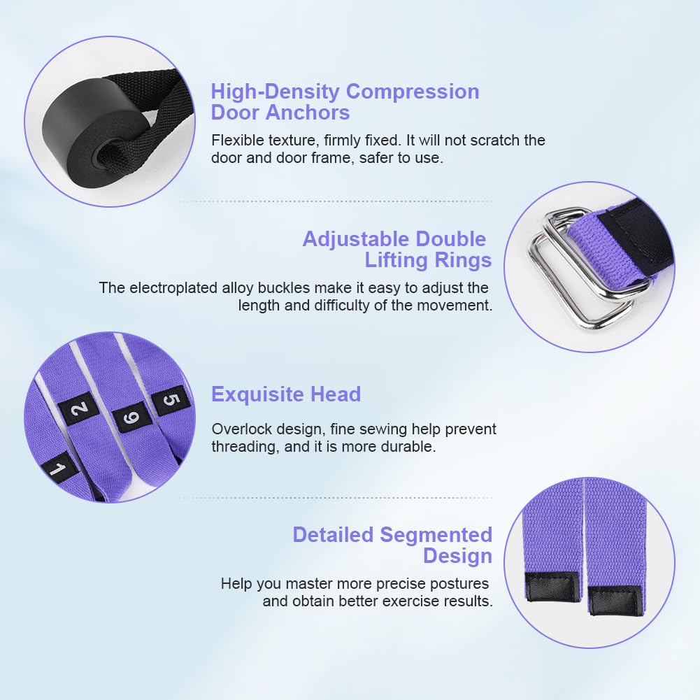 PATIKIL Nylon Kletterschlingen 18mm - 2 Stück Polyester Gurtbänder Für Aerial Yoga
