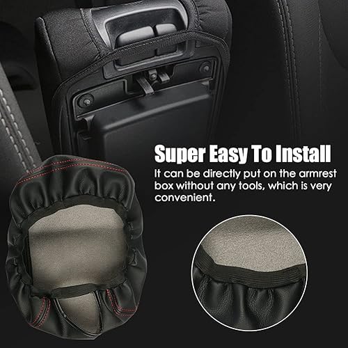 Miniatura 4 de sportuli Cubierta para Consola Central Almohadilla de Reposabrazos de Cuero Antiarañazos de Repuesto para 2019-2024 2025 Dodge RAM 1500 2500 3500,