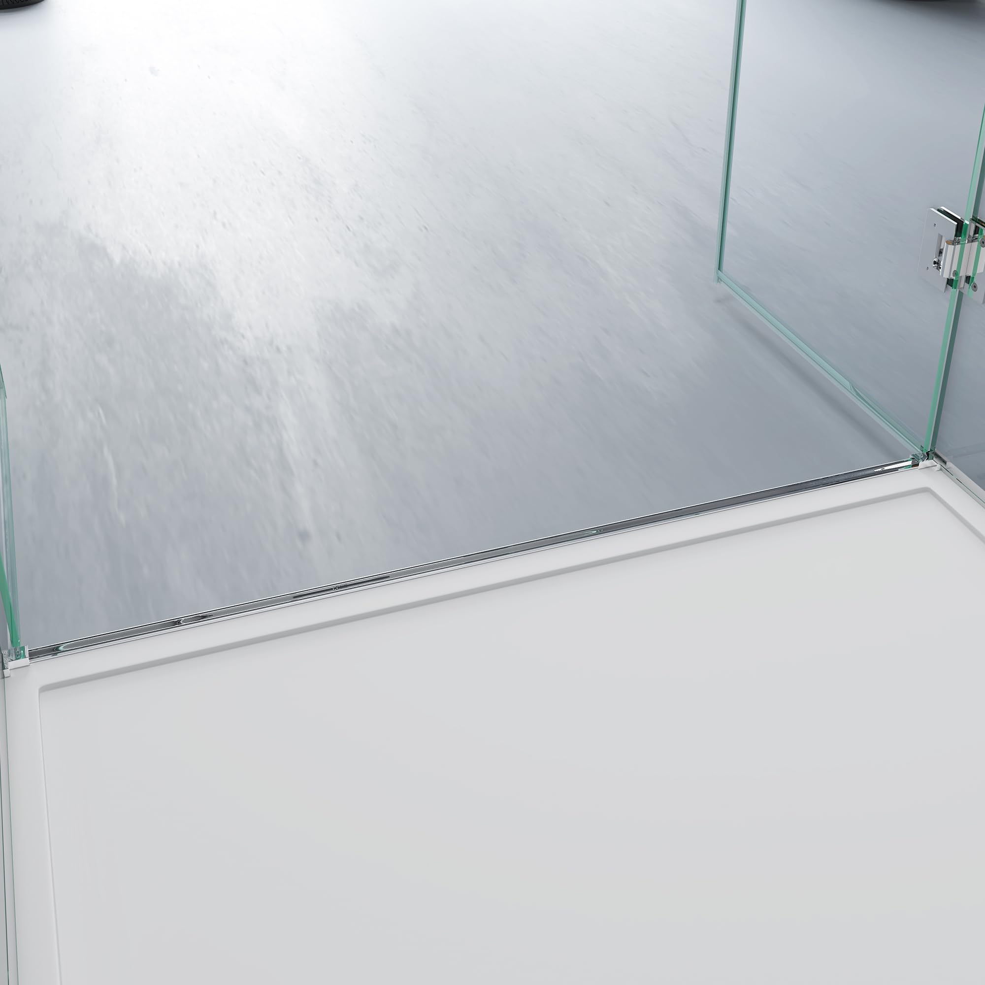 doporro U-Form Duschkabine 100x100x195cm Duschabtrennung 8mm ESG-Glas