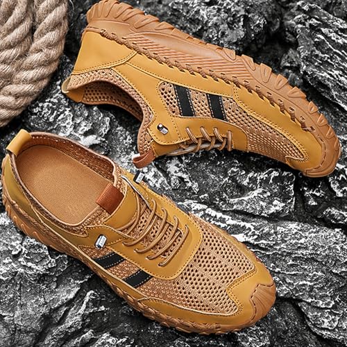 Zenfaze Orthopedic Shoes for Men, Slip-On Orthopedic Leather Hiking Shoes, Arch Support - Breathable Light Non-Slip3