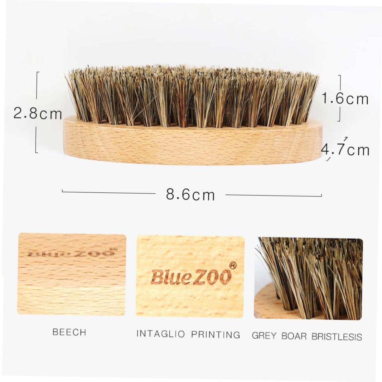 FOMIYES Beard Accessories for Men Bristle Hair Brush Men's Shaving Brush Bristle 8.5x4.5x2.8cm