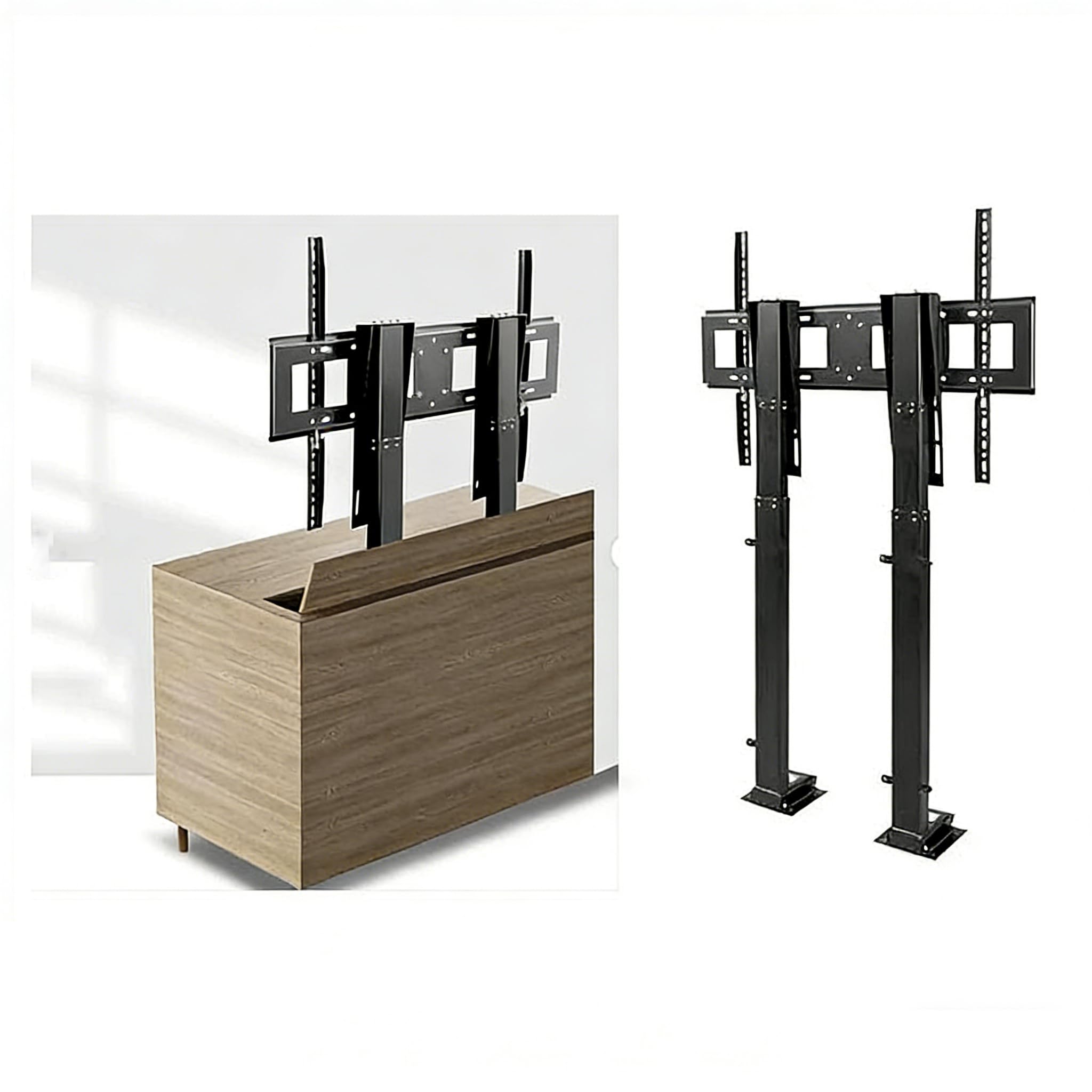 Electric tv lift for 32-50 inch Screen, motorised tv bracket Remote control with memory function, Motorized TV Lift mechanism Stroke 650mm, Capacity 40kg, max 400x400mm (32-50 inch) — view 8