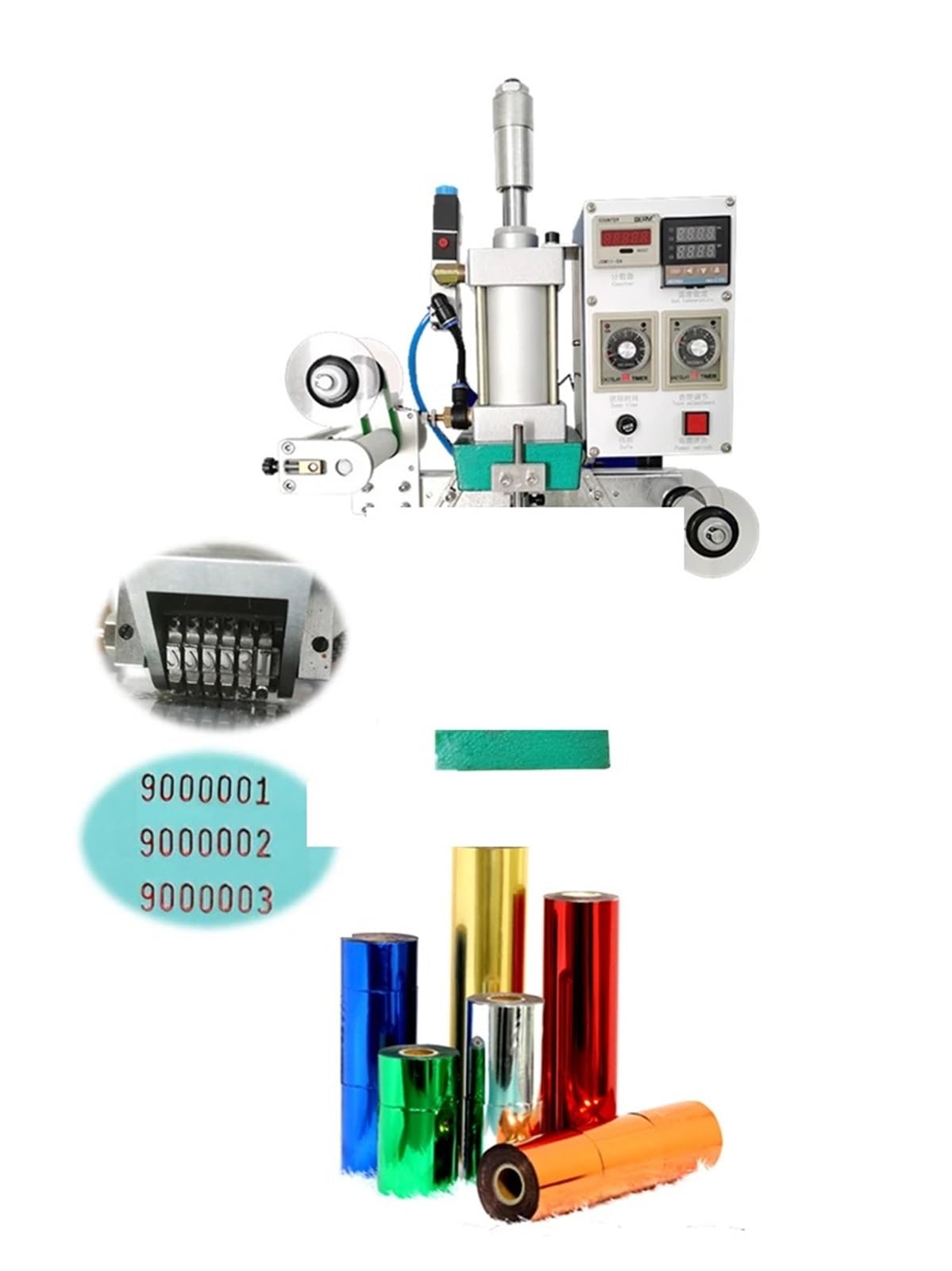 Macchina Automatica for codifica e Stampa a Caldo da 150 W, for Stampa su Carta e Legno, for codifica e Stampa di Date, profondità di Stampa 90 mm(Only Machine)
