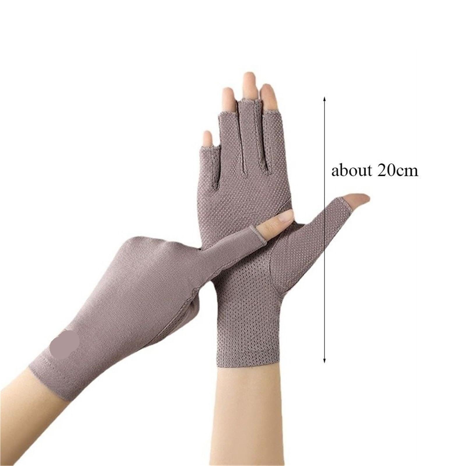 ZMCGNO 1pc Dünne Sonnenschutz Handschuhe Mode rutschfeste Baumwolle Anti UV Fäustlinge Elastische Sonnenschutz Im Freien(Beige) Auto & 