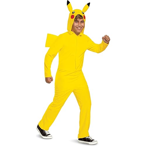 Disguise Pikachu Costume for Kids, Official Pokemon Costume Hooded Jumpsuit