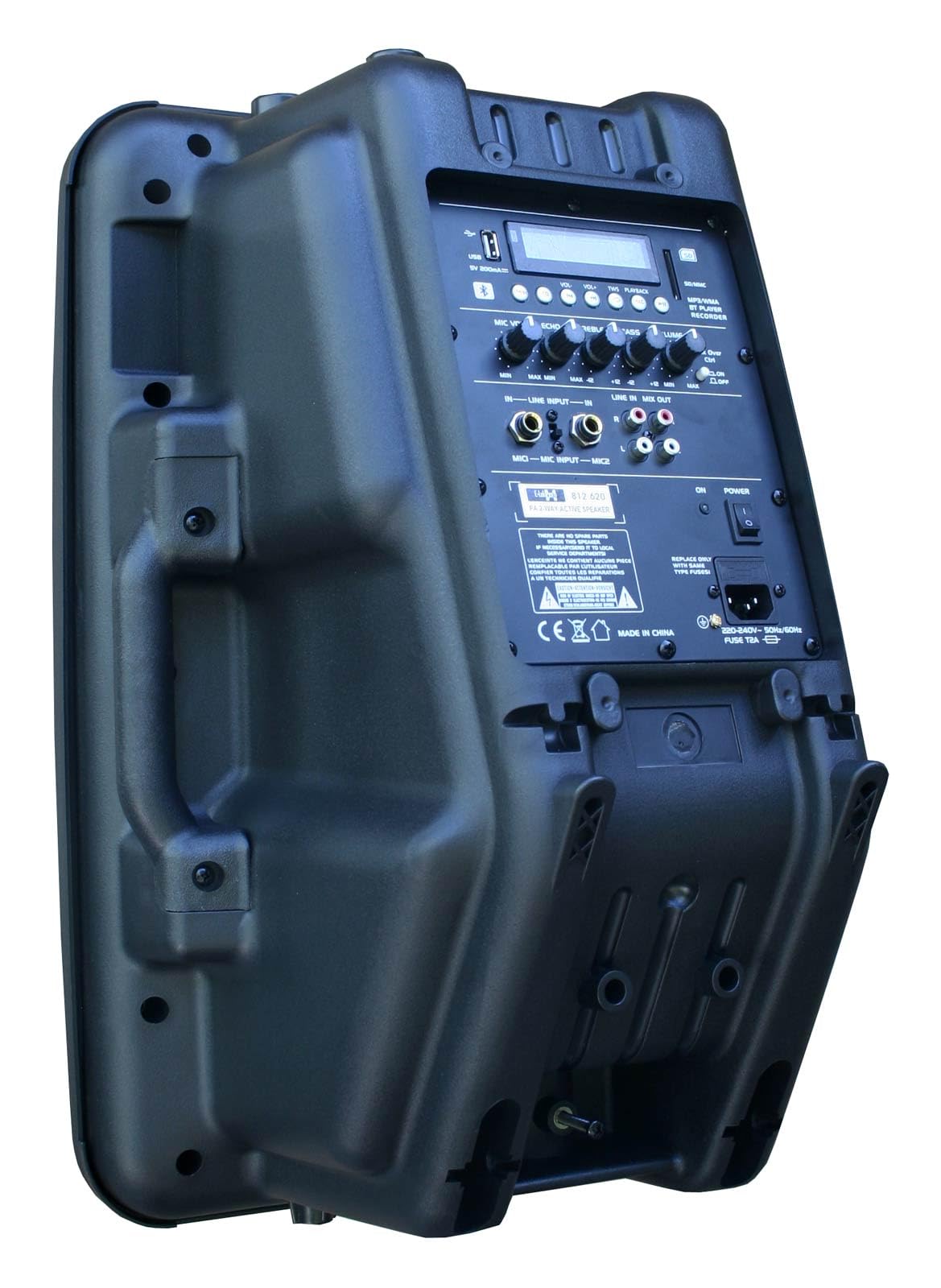 E-Lektron aktives PA Lautsprecher-System Soundanlage mit Media-Player, Bluetooth, integrierte Class-D Endstufe JAD30-B 400W