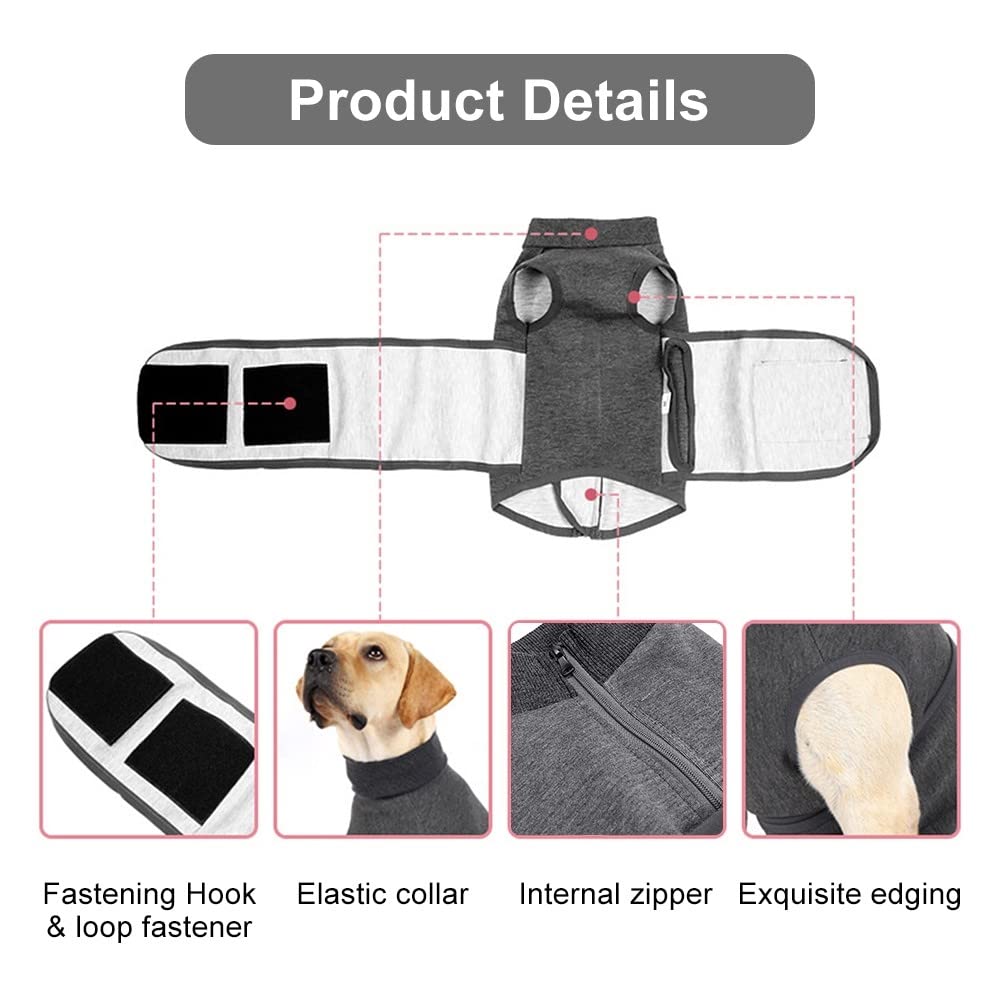 DONGKER Cappotto per Cani Anti-Ansia,Giacca Calmante per Cane Traspirante Gilet Antistress per Animali di Piccola e Media