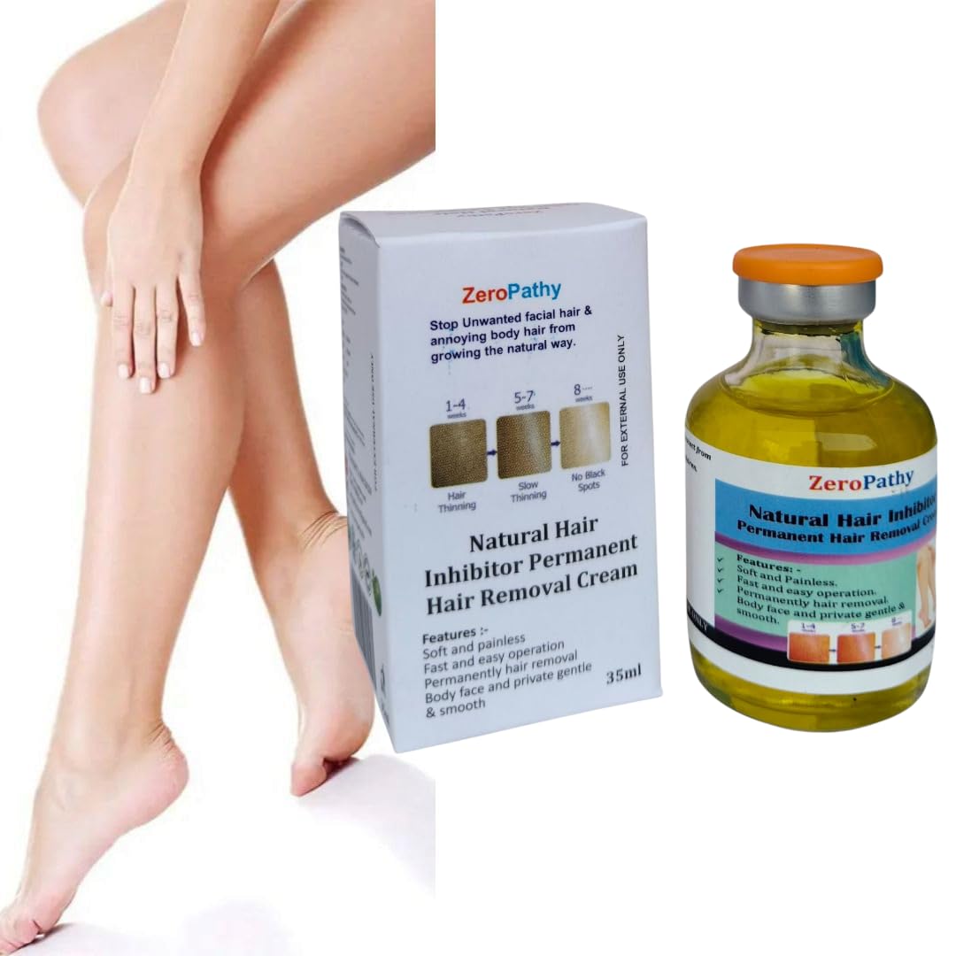 ZeroPathy Ayurvedic 90-Day Hair Removal Lotion 35ml – Permanent Hair Stop Treatment for Face, Upper Lip, Underarm, Bikini, Legs, & Full Body – Herbal Solution for Unwanted Hair Growth-image-6