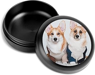 NGTSFLY Personalized Herb Storage Container in Sturdy, Pocket Storage Case Container Smell Proof and Air Tight - Portable, Perfect Jar to Stash in Your Pocket, No Smell Container (Black/Photo)