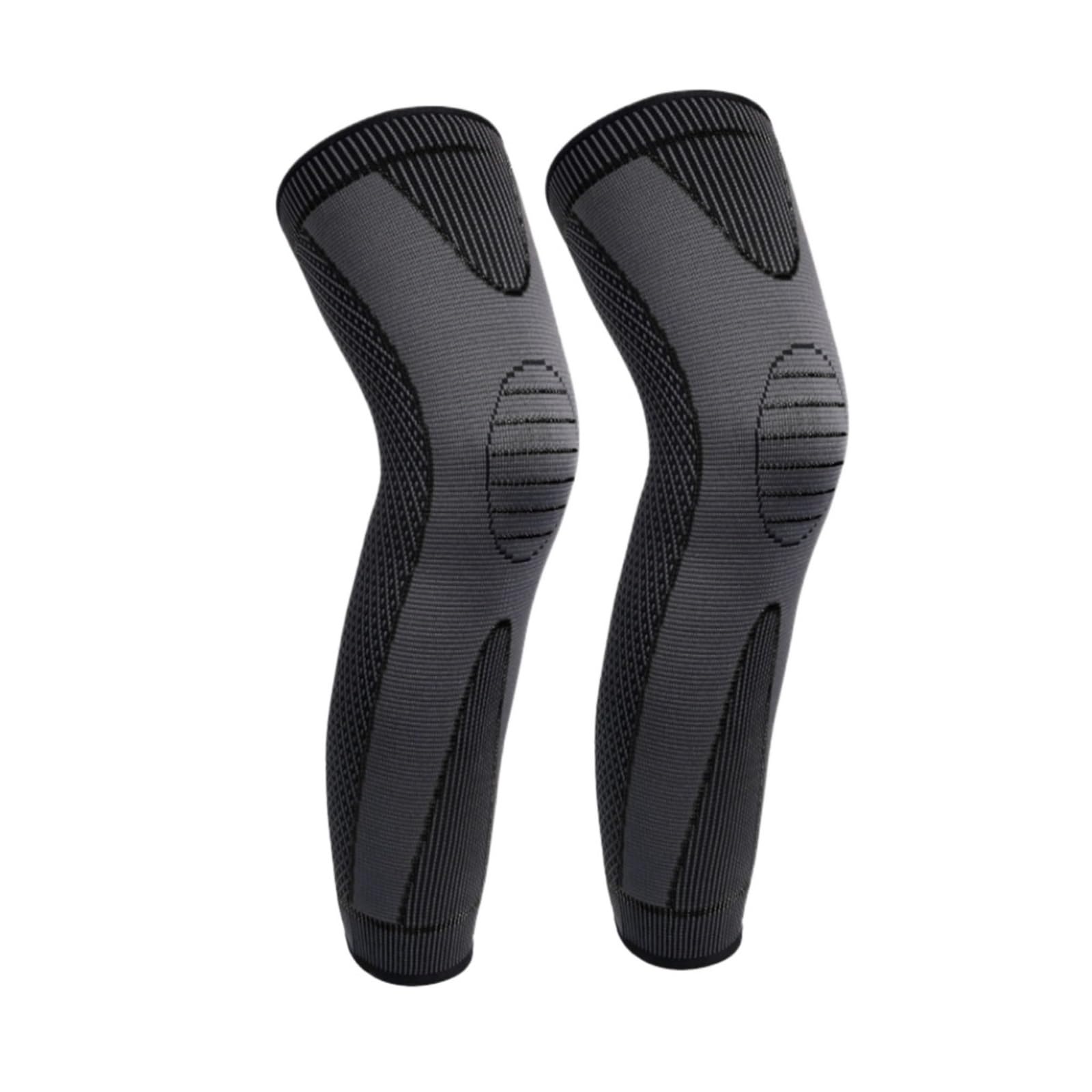 CVdrtyED Running Knee Brace Protector One Pair Of Knee Full Leg Braces Compression Sleeve Pads Sports Training(Black,XXL)