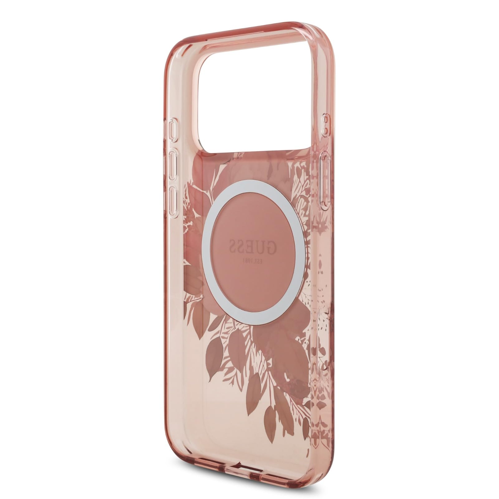 CG MOBILE Guess IML - Bracciale compatibile con custodia MagSafe per iPhone 17 Pro Max (rosa)