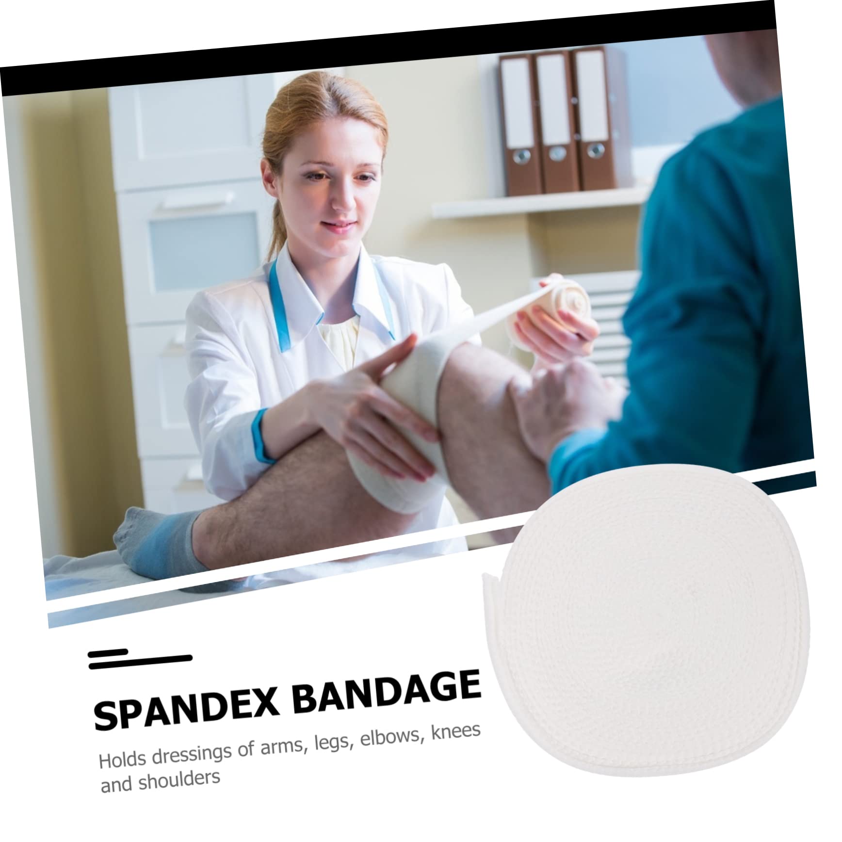 SOLUSTRE 1pc Mesh Stretch Support Net Tubular Care Knee Socks for Men Spandex Sports White Man Combination