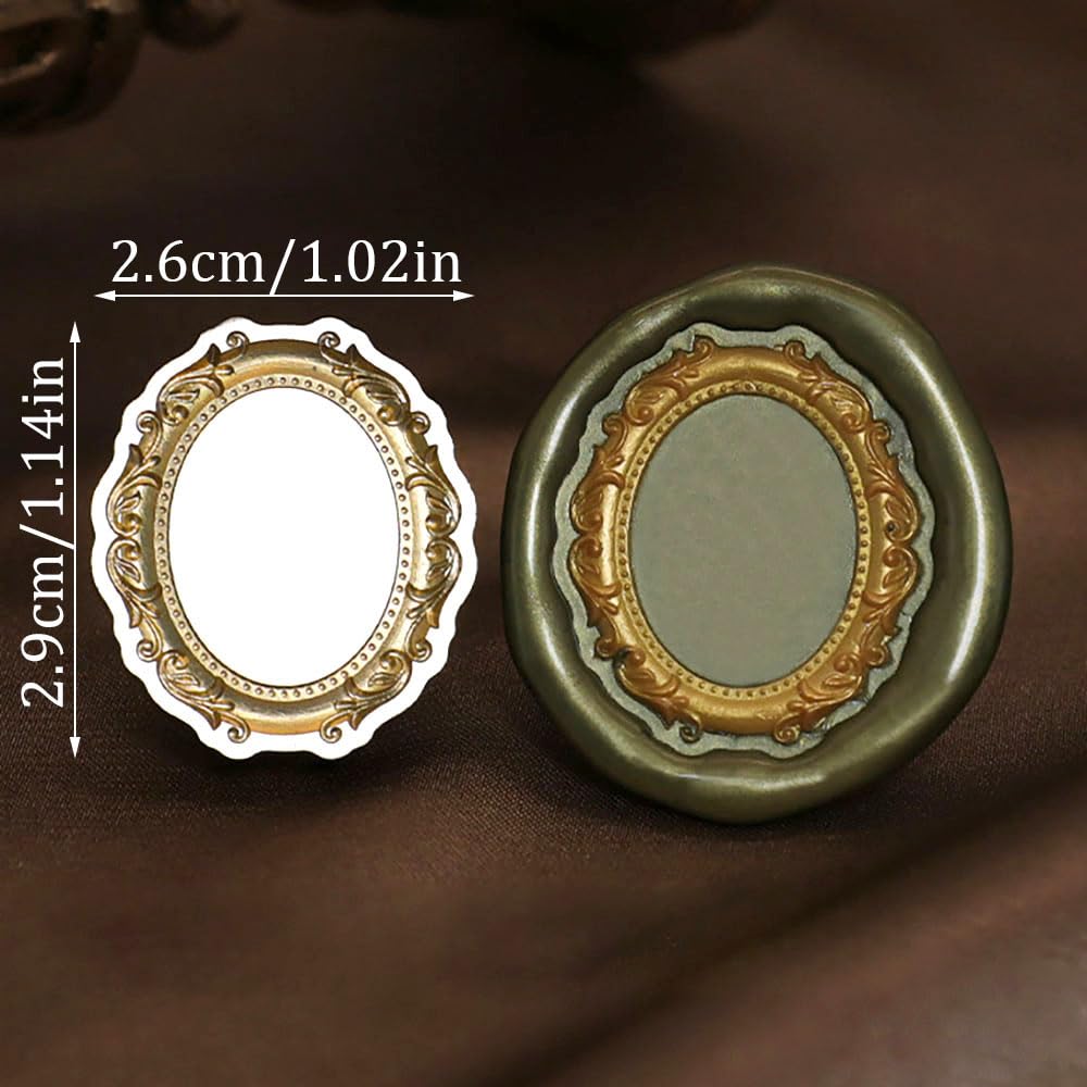 CRASPIRE Brass Wax Seal Stamp Kit - 6 Removable Stamp Heads With 2 Wooden Handles For Invitations, Letters & Gifts - View #8