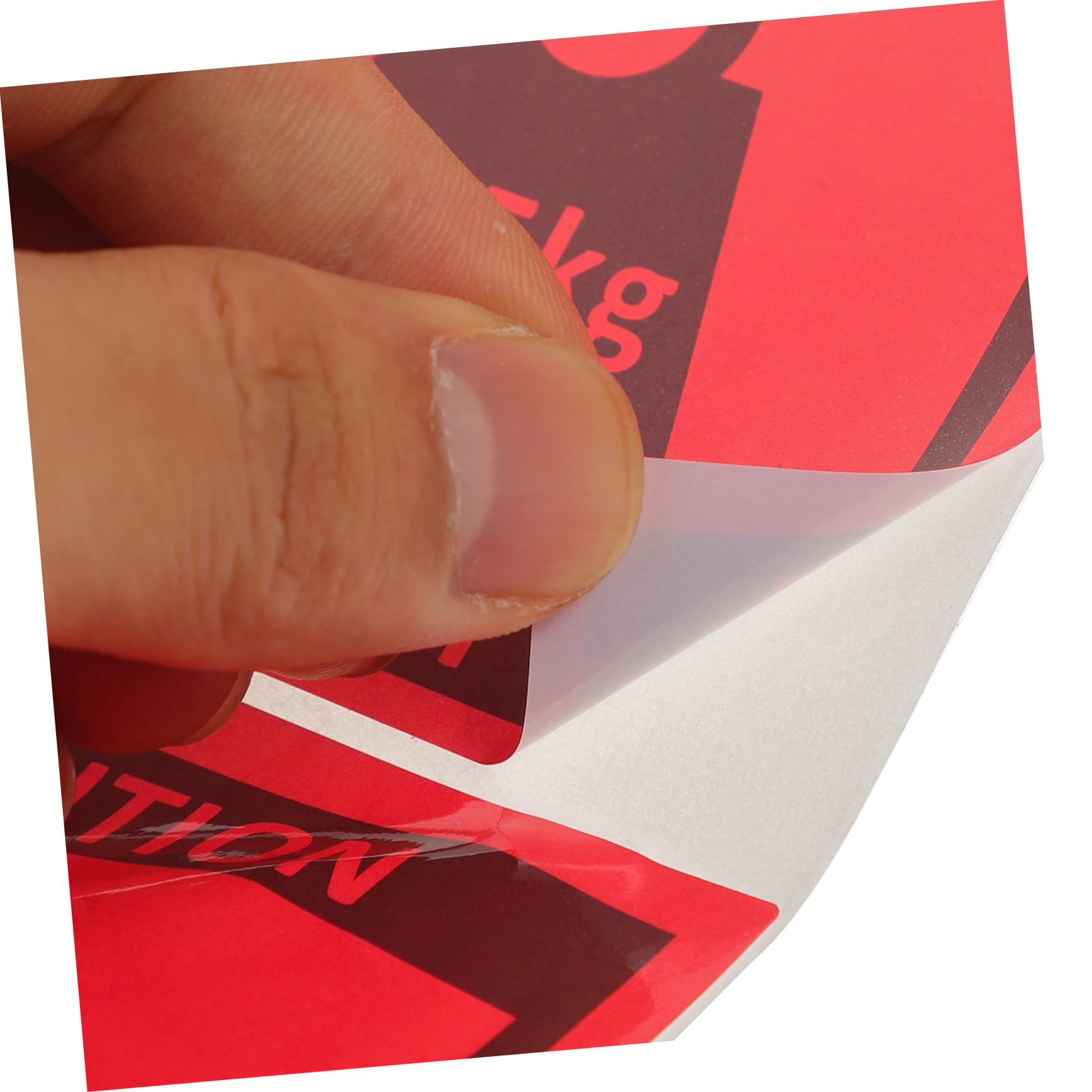 PRETYZOOM 2 Rollos pegatina con sobrepeso embalaje para envíos embalaje de transporte Moviente pesado pegatinas El equipo levanta la etiqueta del paquete pesado. pegatinas para moverse rojo