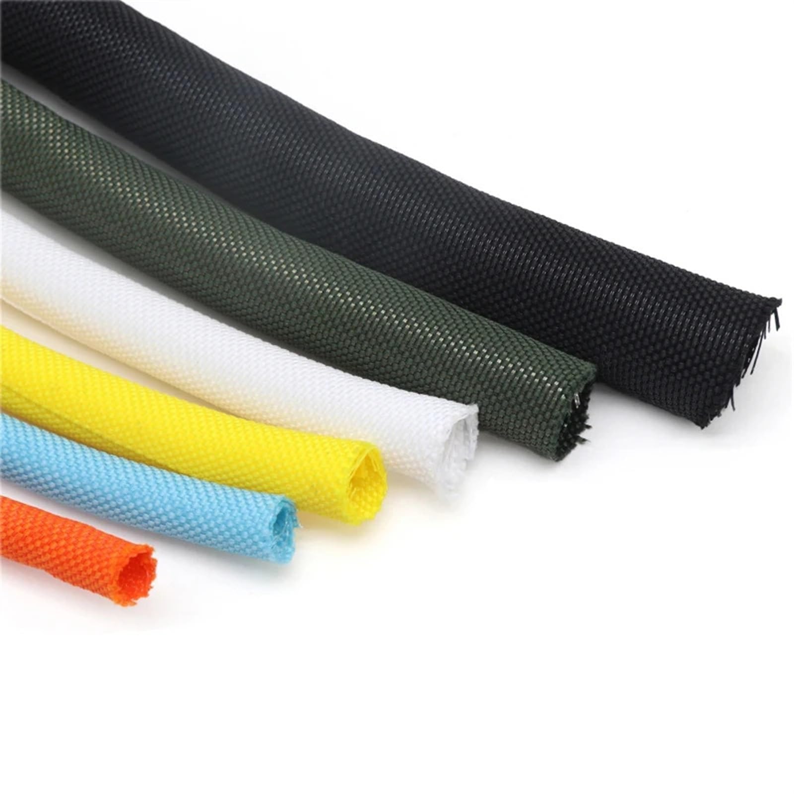 Cubre Cables Funda Trenzada expandible de Cierre automático, Envoltura aislada, Protector Cable con Funda, Organizador autocerrado, 1/2/5 Metros for Computer Automotive(Orange,30mm,5 Meters)