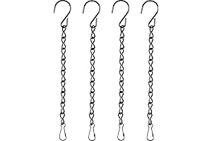 4 Pack Hanging Chain for Bird Feeders, Outdoor Ornament Hooks