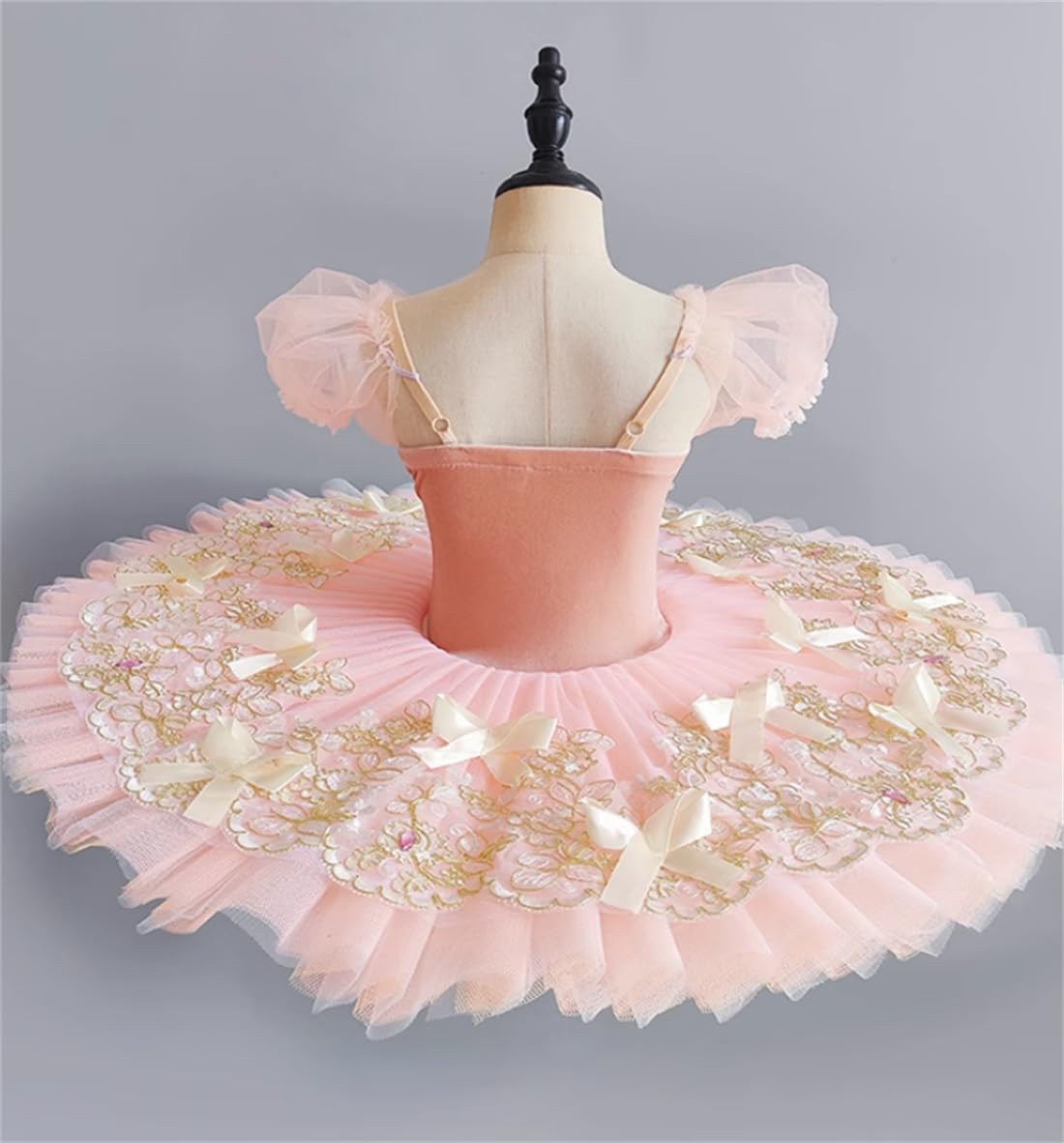 Tutú de Ballet para Niñas, Vestido de Fiesta de Bailarina, Disfraz de Competición de Baile de Ballet, Atuendo de Baile, （160）